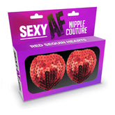 Sexy AF - Nipple Couture Red Hearts